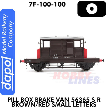 Pill Box Brake Van 56365 S R Brown/Red Small Letter | Dapol | 7F-100-100