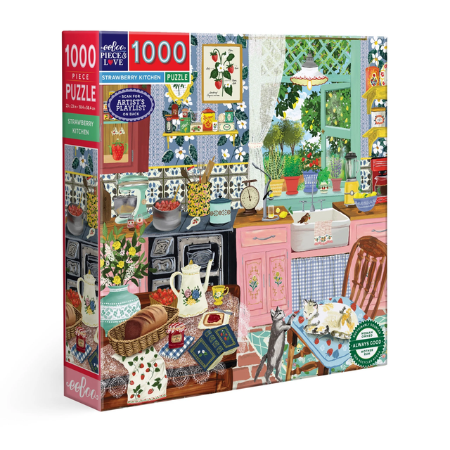 Strawberry Kitchen - 1000pc Puzzle | eeBoo | PZT966