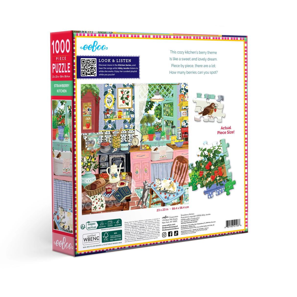 Strawberry Kitchen - 1000pc Puzzle | eeBoo | PZT966