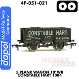 5 Plank Wagon 10' WB Constable Hart 1004 | Dapol | 4F-051-021