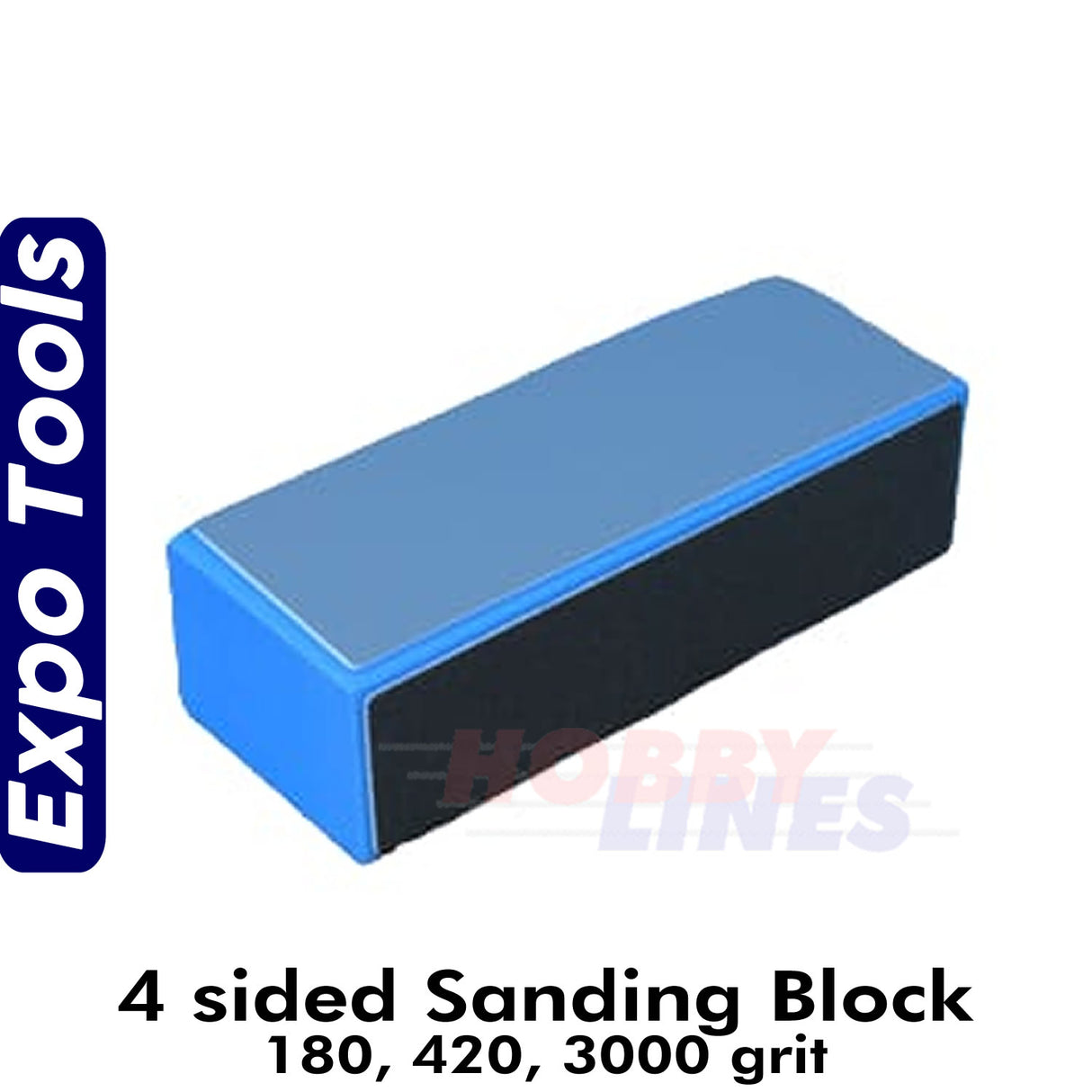 4 Sided Sanding Block - 180, 420, 3000 Grit | Expo Tools | 70241