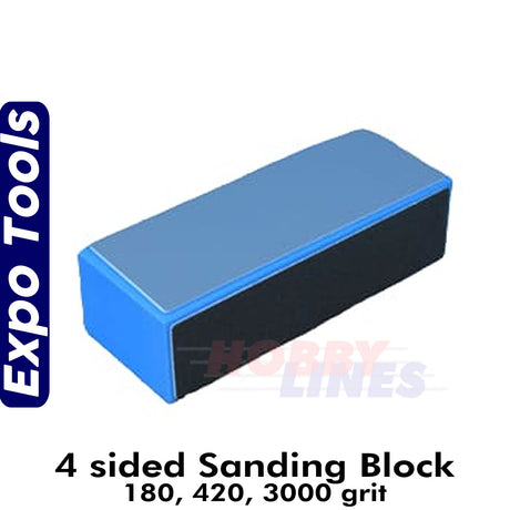 4 Sided Sanding Block - 180, 420, 3000 Grit | Expo Tools | 70241