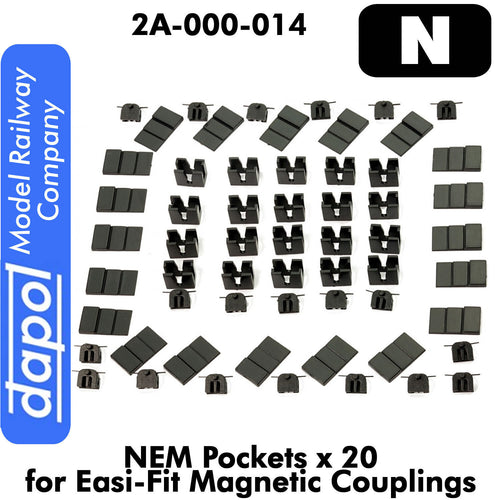 Magnetic Pockets NEM Couplings 20 Inners Outers & Shims N Gauge Dapol 2A-000-014