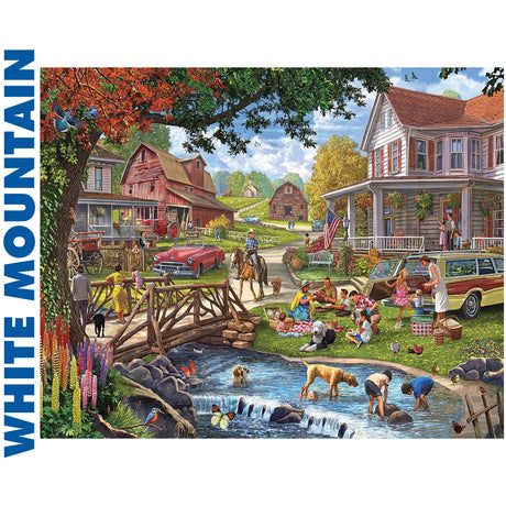 Family Picnic - 1000pc Puzzle | White Mountain | 1992pz
