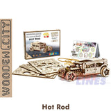 Hot Rod Car - 3D Puzzle | Wooden City | WR339