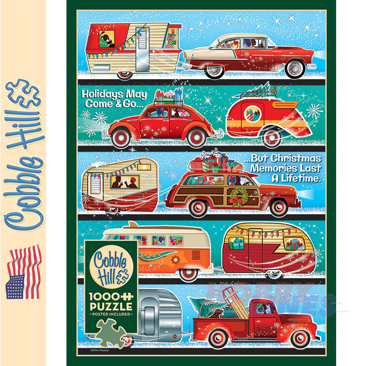 Holiday Hustle COBBLE HILL Christmas 1000pc jigsaw puzzle 40010