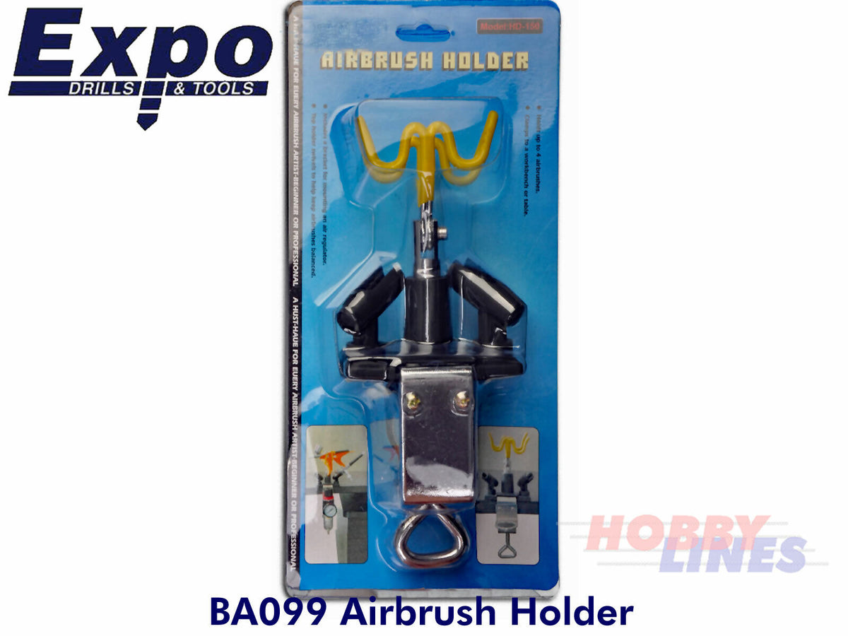 AIRBRUSH HOLDER & clamp Holds up to 4 airbrushes Expo Tools BA099