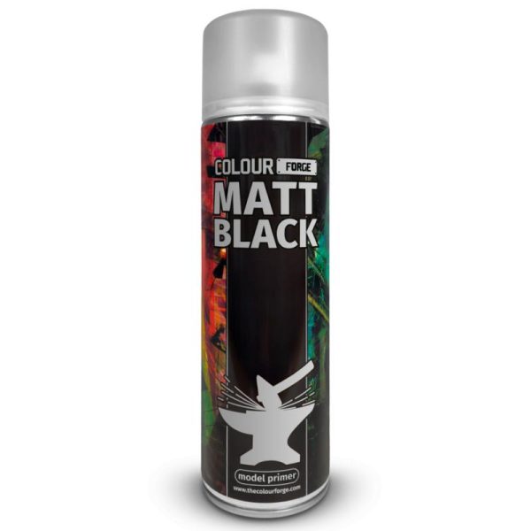 Matt Black - 500ml Spray Paint | Colour Forge | TCFSPR001