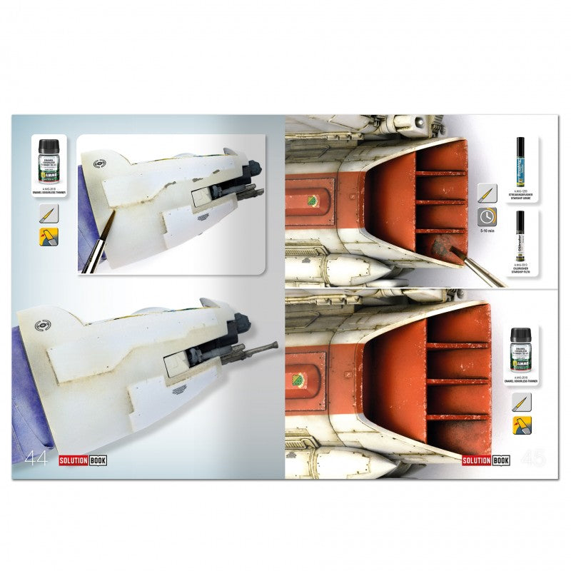 HOW to PAINT Rebel Galactic Starships SOLUTION BOOK 28 Full Colour 65 pages | Ammo by Mig Jimenez 