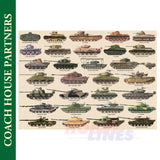 Battle Tanks -  Through the Ages - Jigsaw Puzzle 1000pc | Coach House Partners | CHP0152