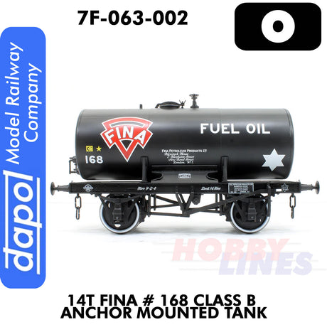 14T Fina #168 Class B Anchor Mounted Tank | Dapol | 7F-063-002