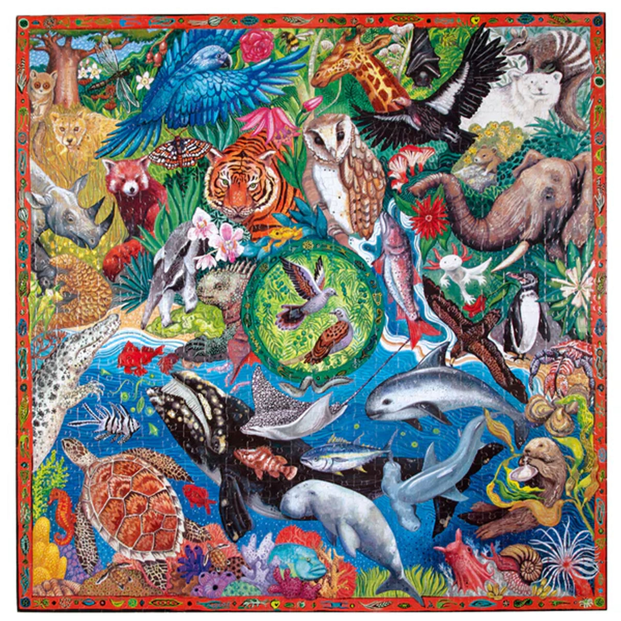 eeBoo WILD WORLD 1000 pc Square Jigsaw Puzzle Super Deluxe PZT114
