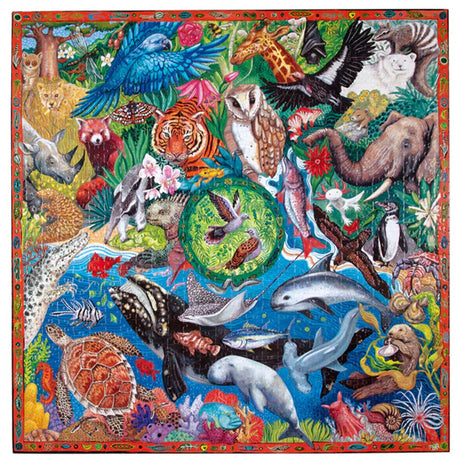 eeBoo WILD WORLD 1000 pc Square Jigsaw Puzzle Super Deluxe PZT114