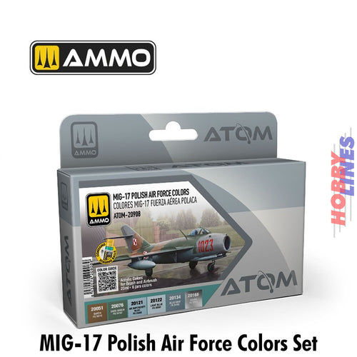 MIG-17 Polish Air Force Colors Set Ammo by Mig Jimenez ATOM-20908