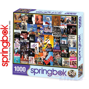 GOING TO THE MOVIES 1000 piece SPRINGBOK Jigsaw Puzzle Random Cut Super Deluxe