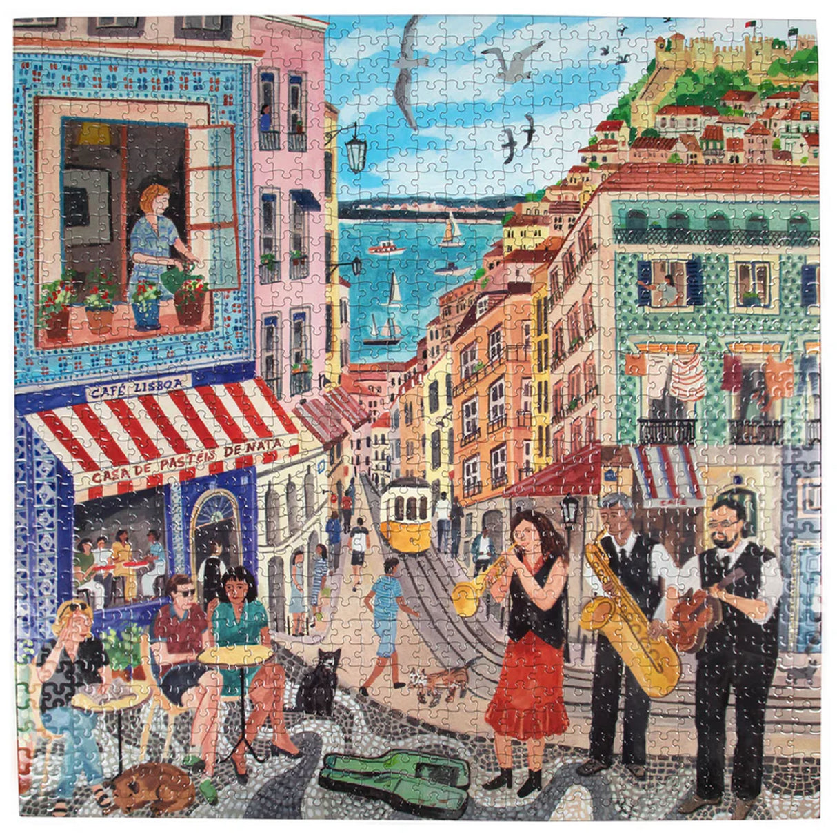 eeBoo LISBON 1000 pc Square Jigsaw Puzzle Super Deluxe PZTLSB