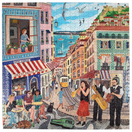 eeBoo LISBON 1000 pc Square Jigsaw Puzzle Super Deluxe PZTLSB