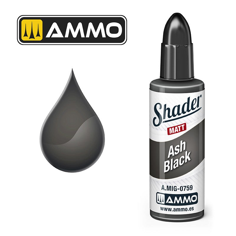 Shader - Matt - Ash Black | Ammo by Mig Jimenez | MIG0759
