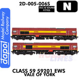 Class 59 59201 EWS Vale of York  - DCC & Sound | Dapol | 2D-005-006S