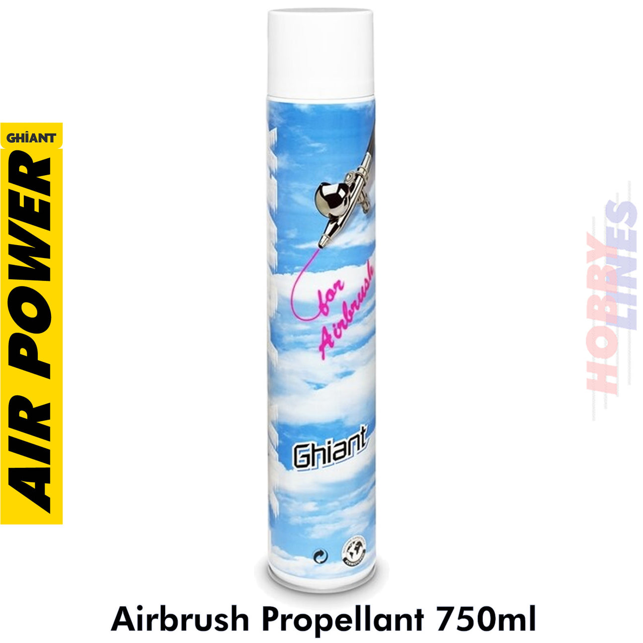 Airbrush Air Propellant 750ml Can | Ghiant - Air Power | BAM35