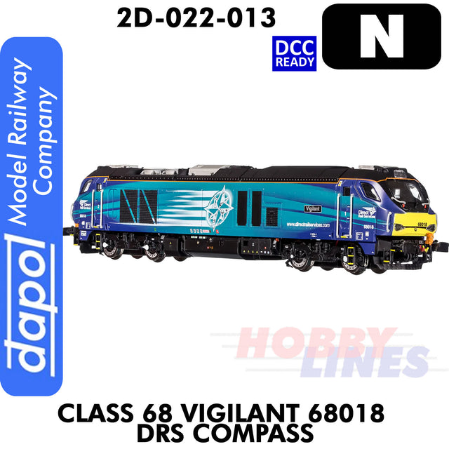Class 68 Vigilant 68018 DRS Compass - DCC ready  | Dapol | 2D-022-013