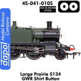 LARGE PRAIRIE 5134 GWR SHIRT BUTTON DCC & Sound Steam Locomotive | Dapol |  4S-041-010S