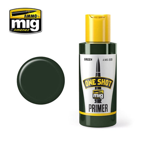 One Shot Primer - Green - 60ml | Ammo by Mig Jimenez | MIG2028