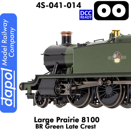 LARGE PRAIRIE 8100 BR Late Crest Steam Locomotive DCC Ready | Dapol | 4S-041-014