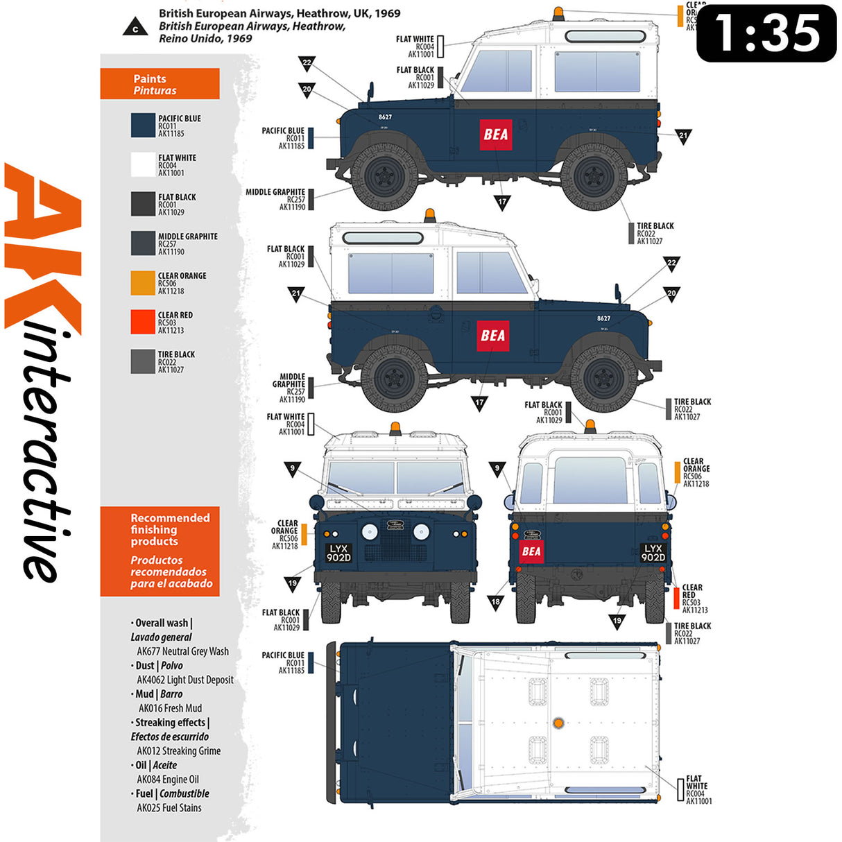 Land Rover 88 - Series IIA Station Wagon - Model Kit | AK interactive | AK35013