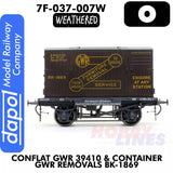 Conflat GWR 39410 & Container GWR Removals BK-1869 - Wagon | Dapol |7F-037-007W