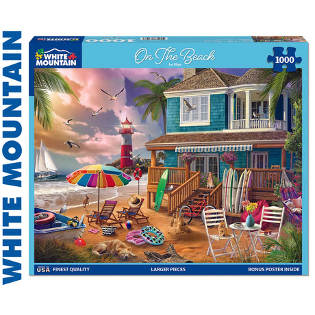 On The Beach -1000pc Puzzle | White Mountain | 2100pz