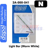 LIGHT BAR Warm White 70/80's carriage lighting N Gauge Dapol 2A-000-041