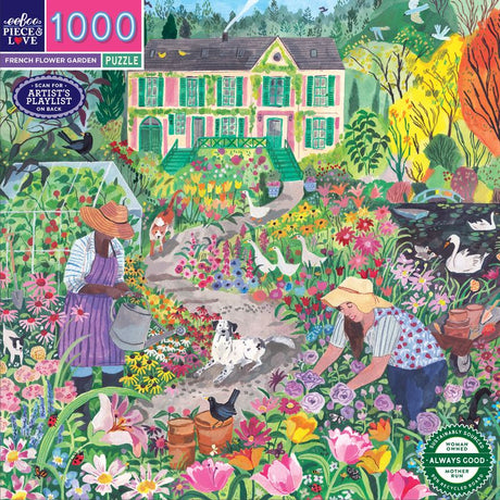French Flower Garden 1000pc Puzzle | eeBoo | PZT662