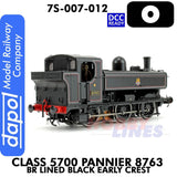 Class 5700 Pannier 8763 BR Black Early Crest - DCC Ready | Dapol | 7S-007-012