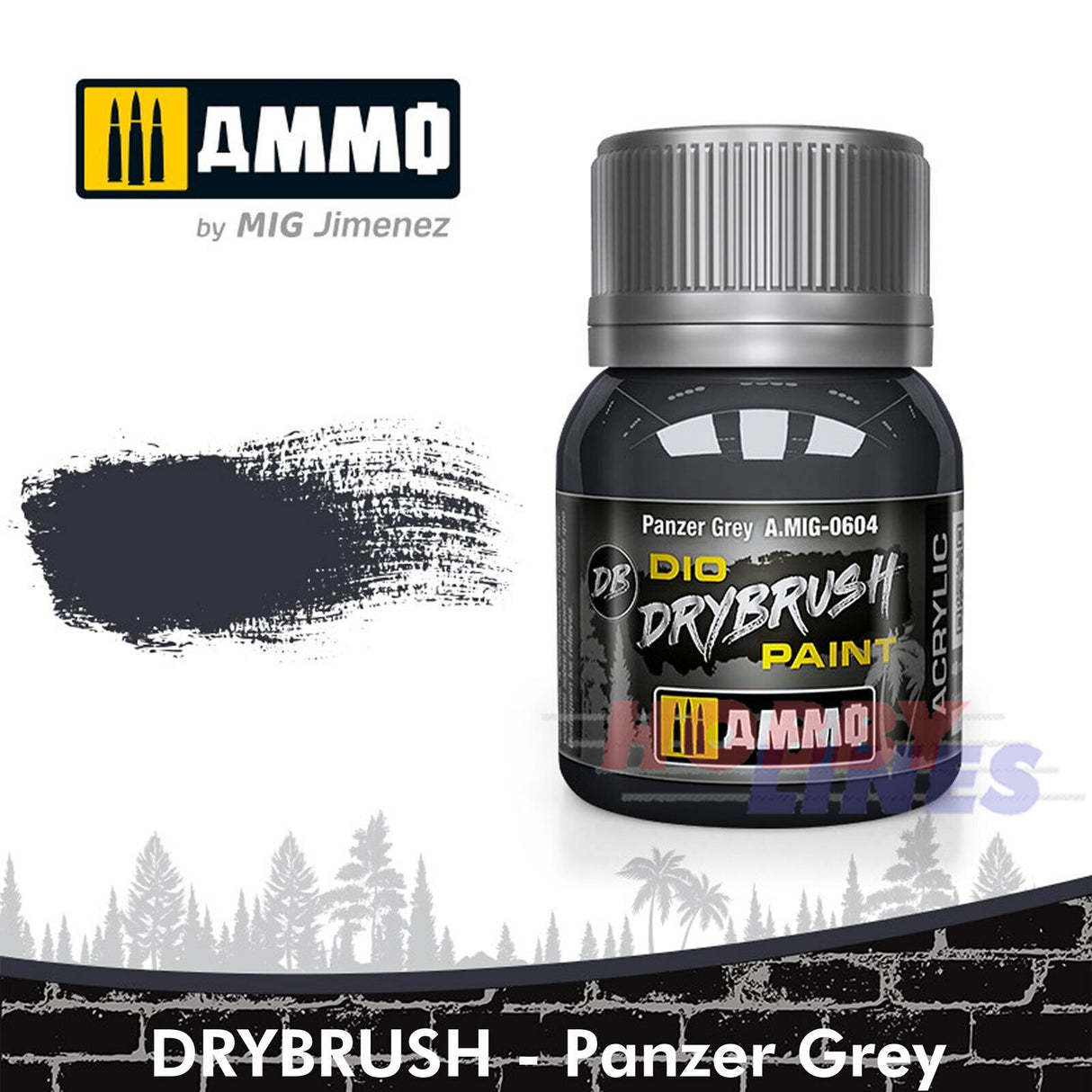 Ammo DIO DRYBRUSH PAINT 40ml Full Range Colours Acrylic Mig Jimenez