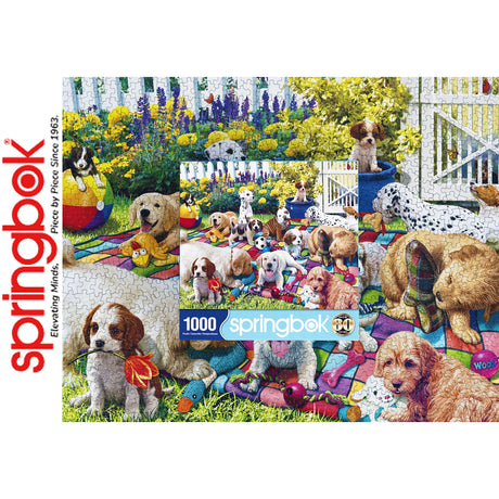 *DAMAGED BOX* Playful Pups on Parade - 1000pc Puzzle | Springbok | 11219