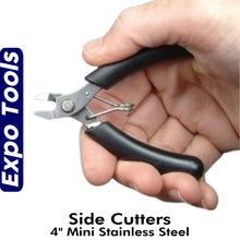 Load image into Gallery viewer, Micro SIDE CUTTER 4&quot; Stainless Steel  Spring Action Expo Tools 75536
