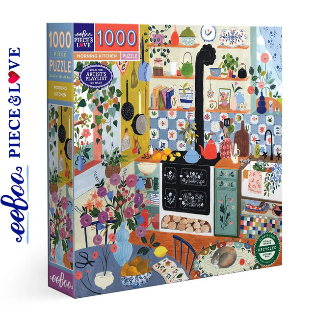 eeBoo MORNING KITCHEN 1000 pc Square Jigsaw Puzzle Super Deluxe PZTMNK