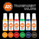 Transparent Colours - 3G Acrylic Paint x 6 | AK interactive | AK11758