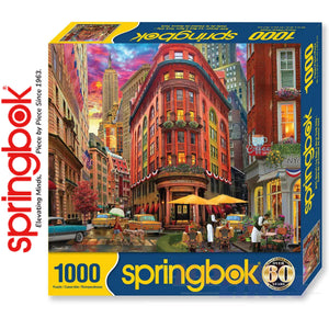 NYC STREET 1000 pc New York City SPRINGBOK Jigsaw Puzzle Random Cut Super Deluxe