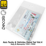 Axis Tanks & Vehicles DECAL SET Vol 4  Italy & Romania 194 Insignia | Ammo by Mig Jimenez 