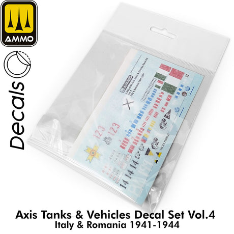 Axis Tanks & Vehicles DECAL SET Vol 4  Italy & Romania 194 Insignia | Ammo by Mig Jimenez 