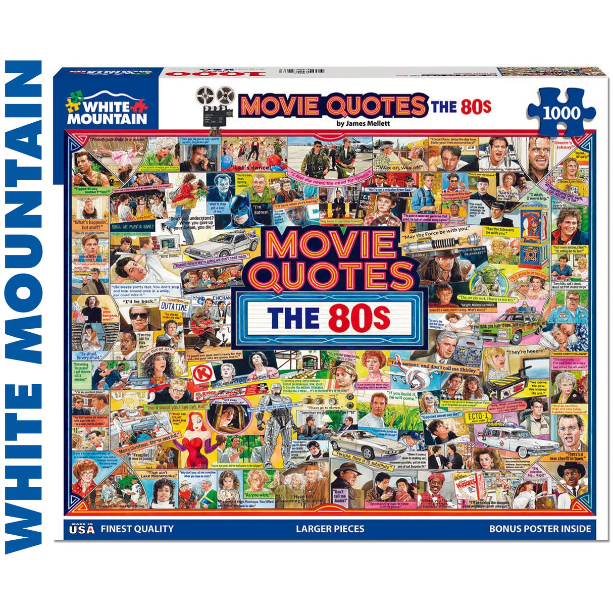 Movie Quotes - The 80s - 1000pc Puzzle | White Mountain | 1961pz