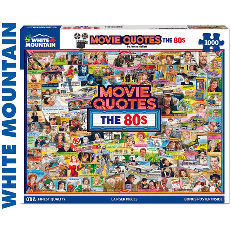 Movie Quotes - The 80s - 1000pc Puzzle | White Mountain | 1961pz