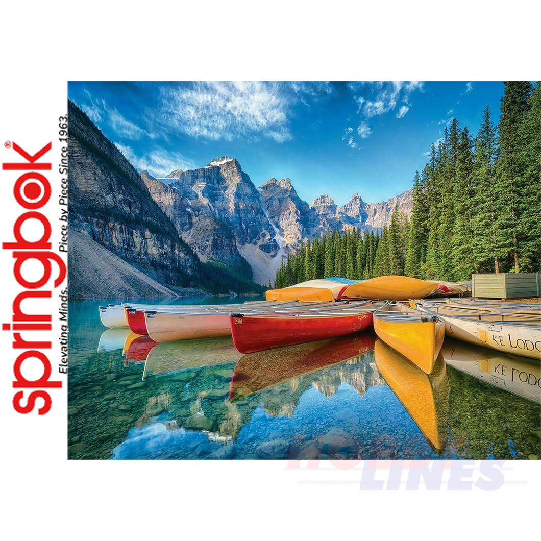 CALM CANOES 1000 piece SPRINGBOK Jigsaw Puzzle Random Cut Super Deluxe