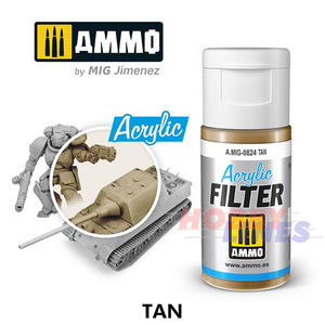 Ammo ACRYLIC FILTER 15ml Full Range of 30 Filter Colours Mig Jimenez