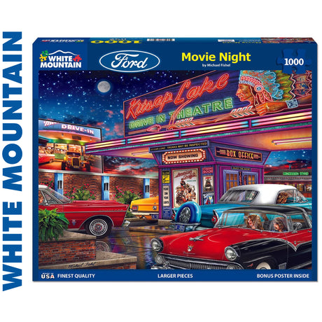 Movie Night - 1000pc Puzzle | White Mountain | 2101pz