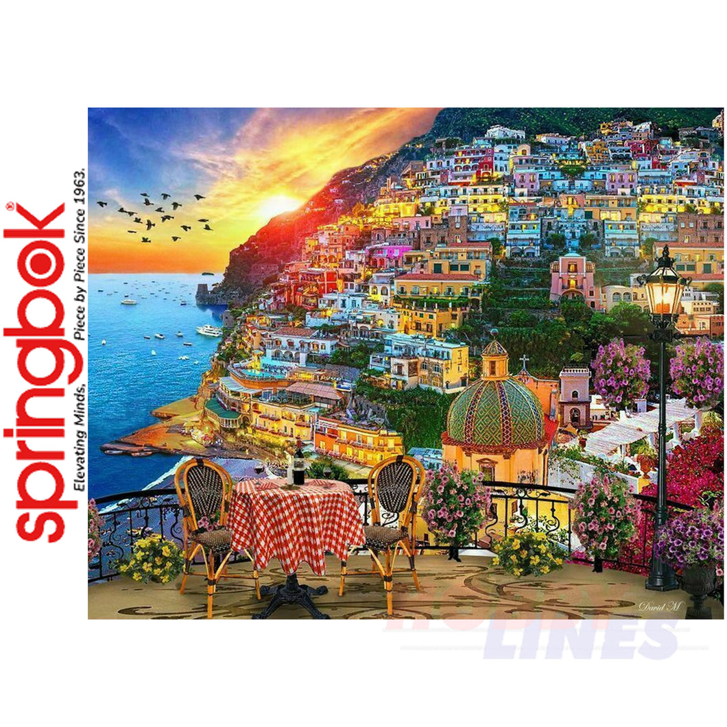 POSITANO ITALY 1000 piece SPRINGBOK Jigsaw Puzzle Random Cut Super Deluxe