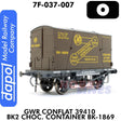 GWR Conflat 39410 BK2 Choc. Container BK-1869 | Dapol | 7F-037-007