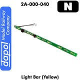 LIGHT BAR Yellow Steam Era carriage lighting N Gauge Dapol 2A-000-040